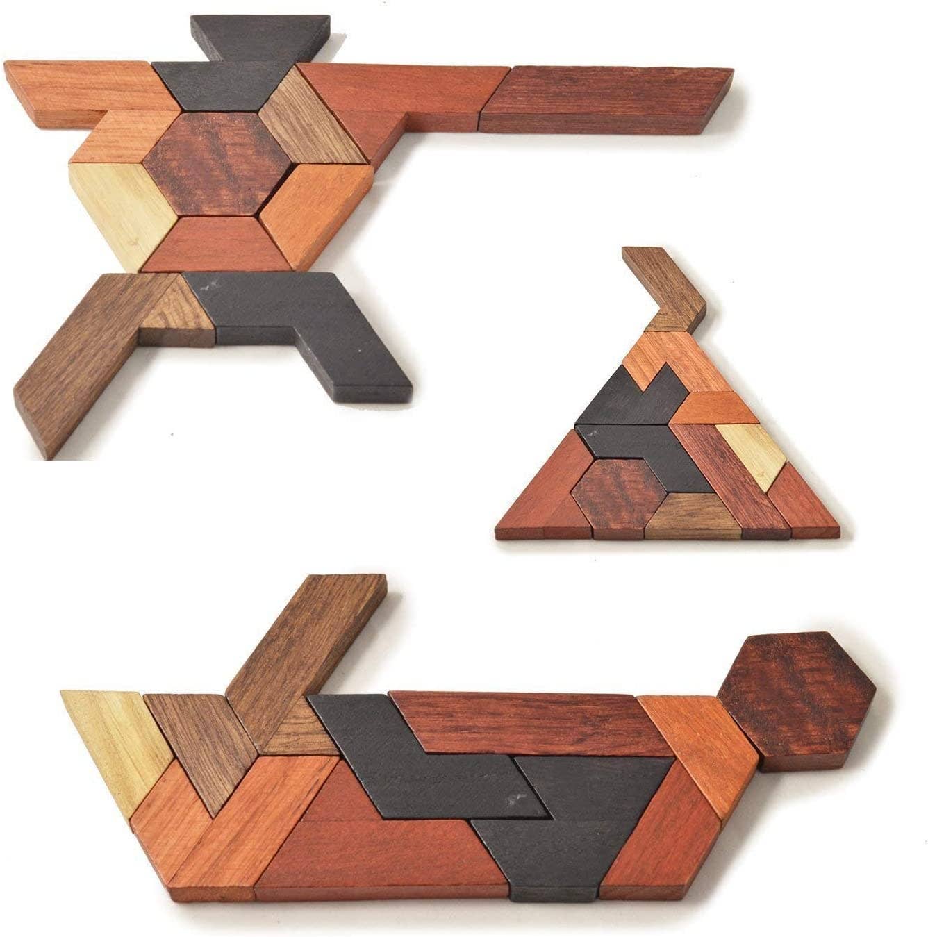 Hexagon Tangram Wooden Puzzle