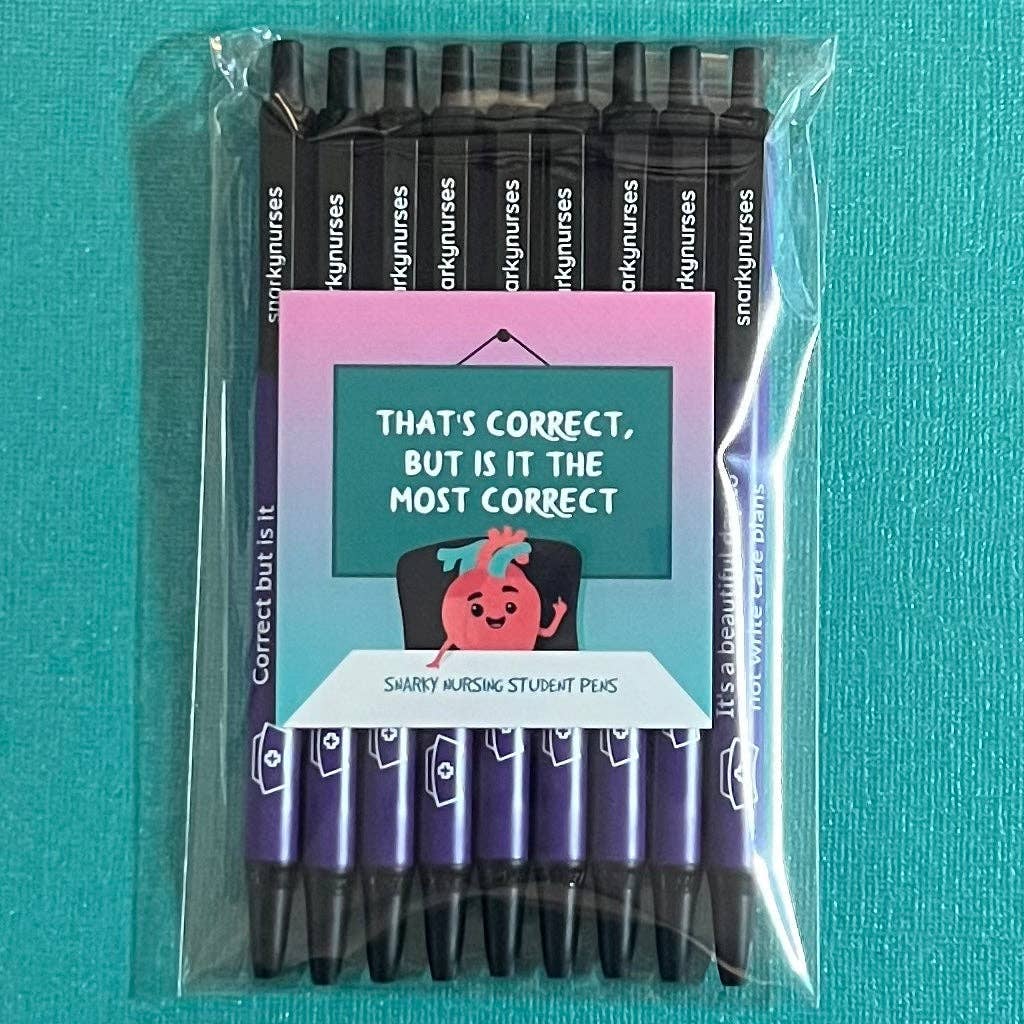 Nursing School - Set of 9 Snarky Pens