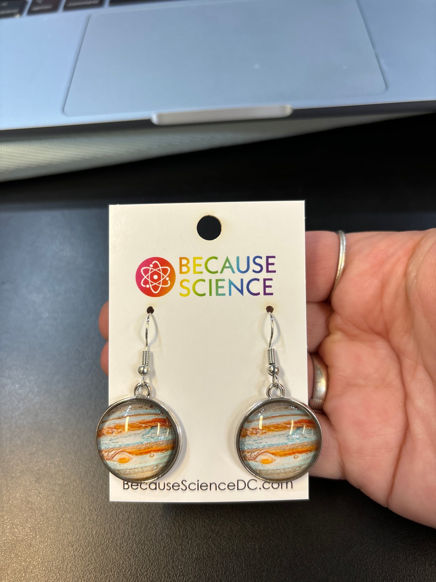 Jupiter Glass Dome Dangle Earrings