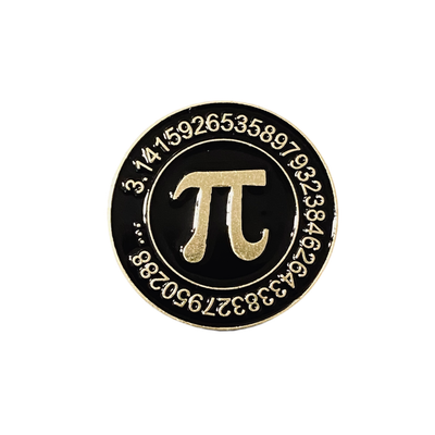 Pi Round Enamel Pin