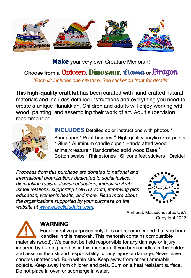 Dinosaur Menorah Craft Kit