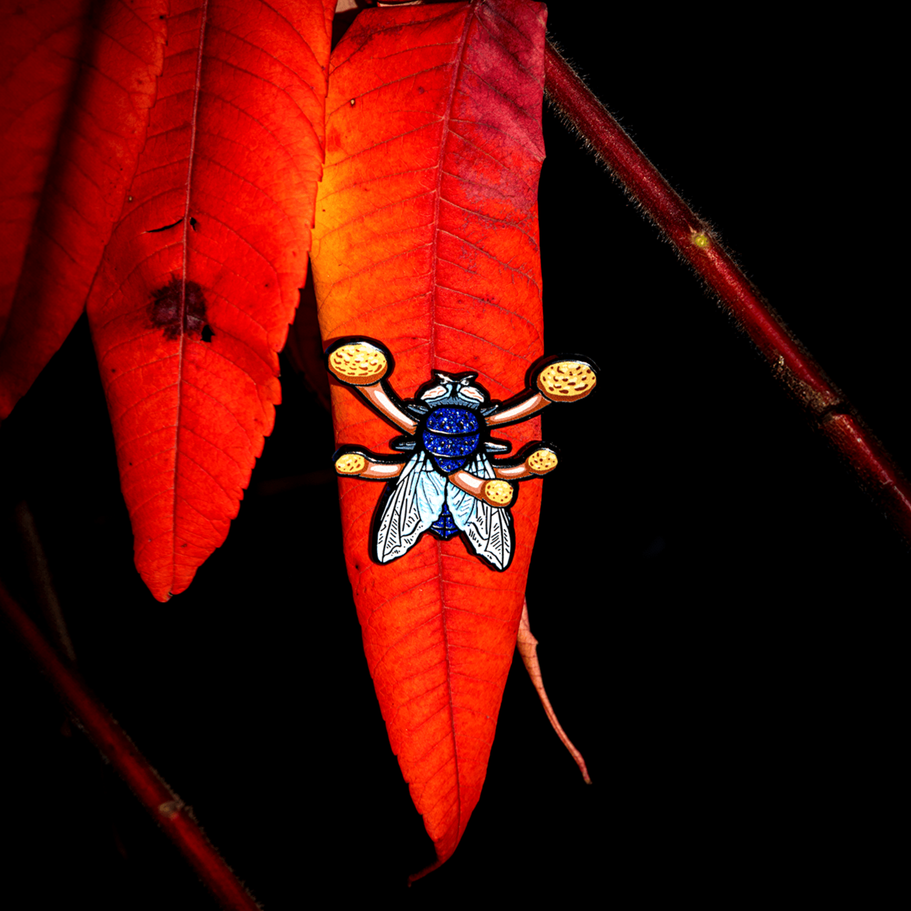 Cordyceps Zombie Fly - Enamel Pin