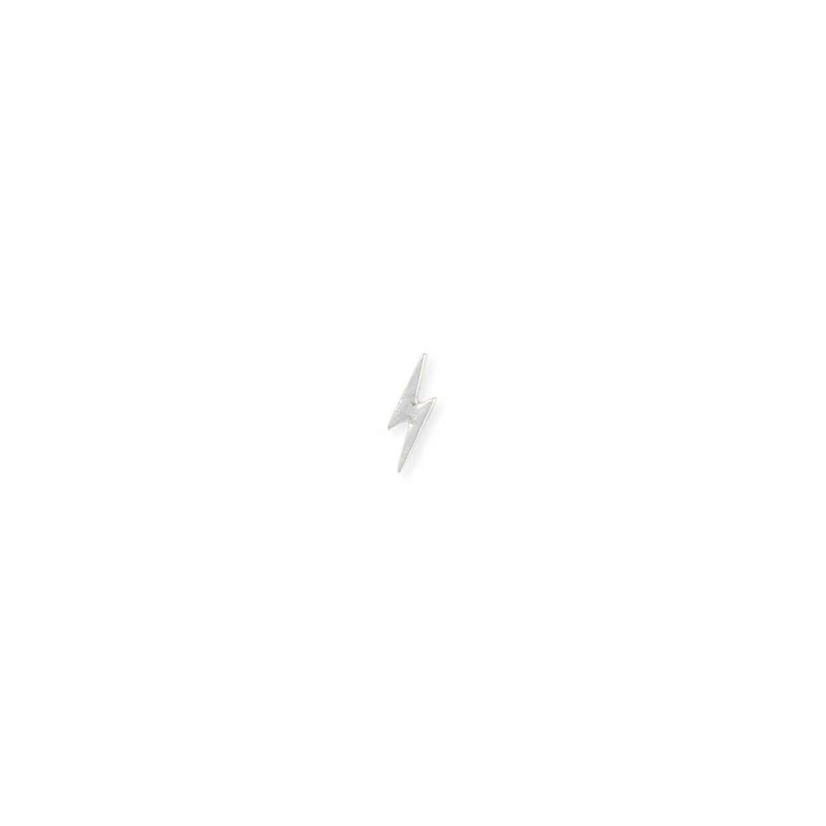 Silver Lightning Bolt - Post Earring