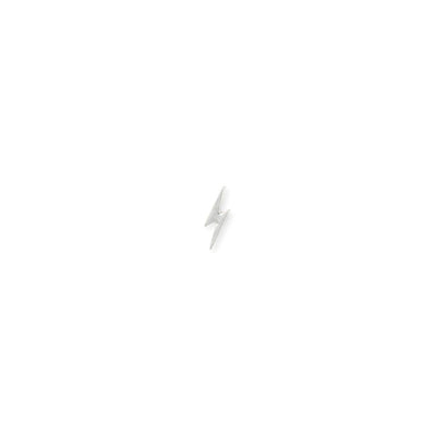 Silver Lightning Bolt - Post Earring