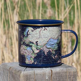 Man Of The World Blue Enamel Mug