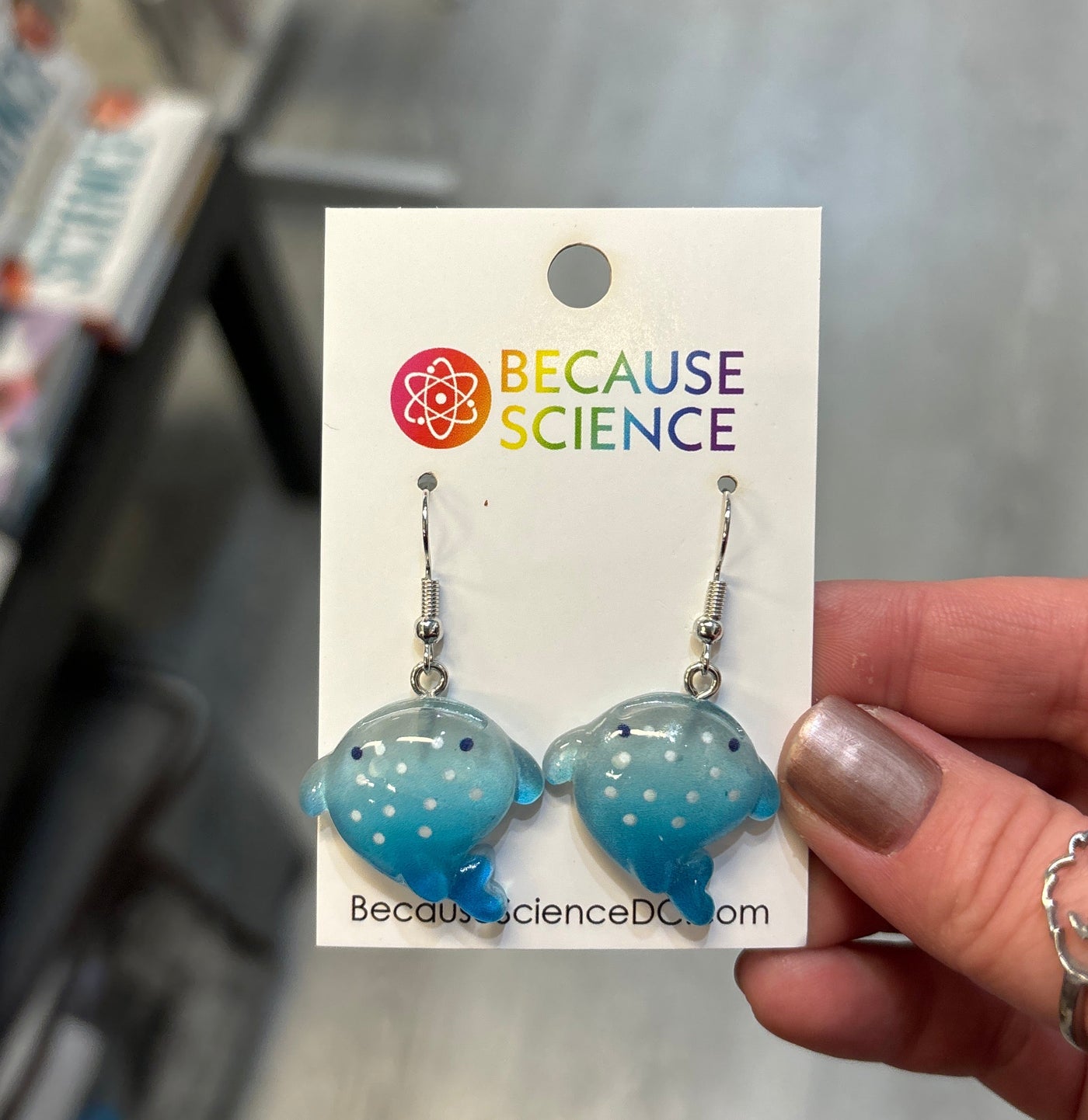 Whale Shark - 3D Dangle Earrings