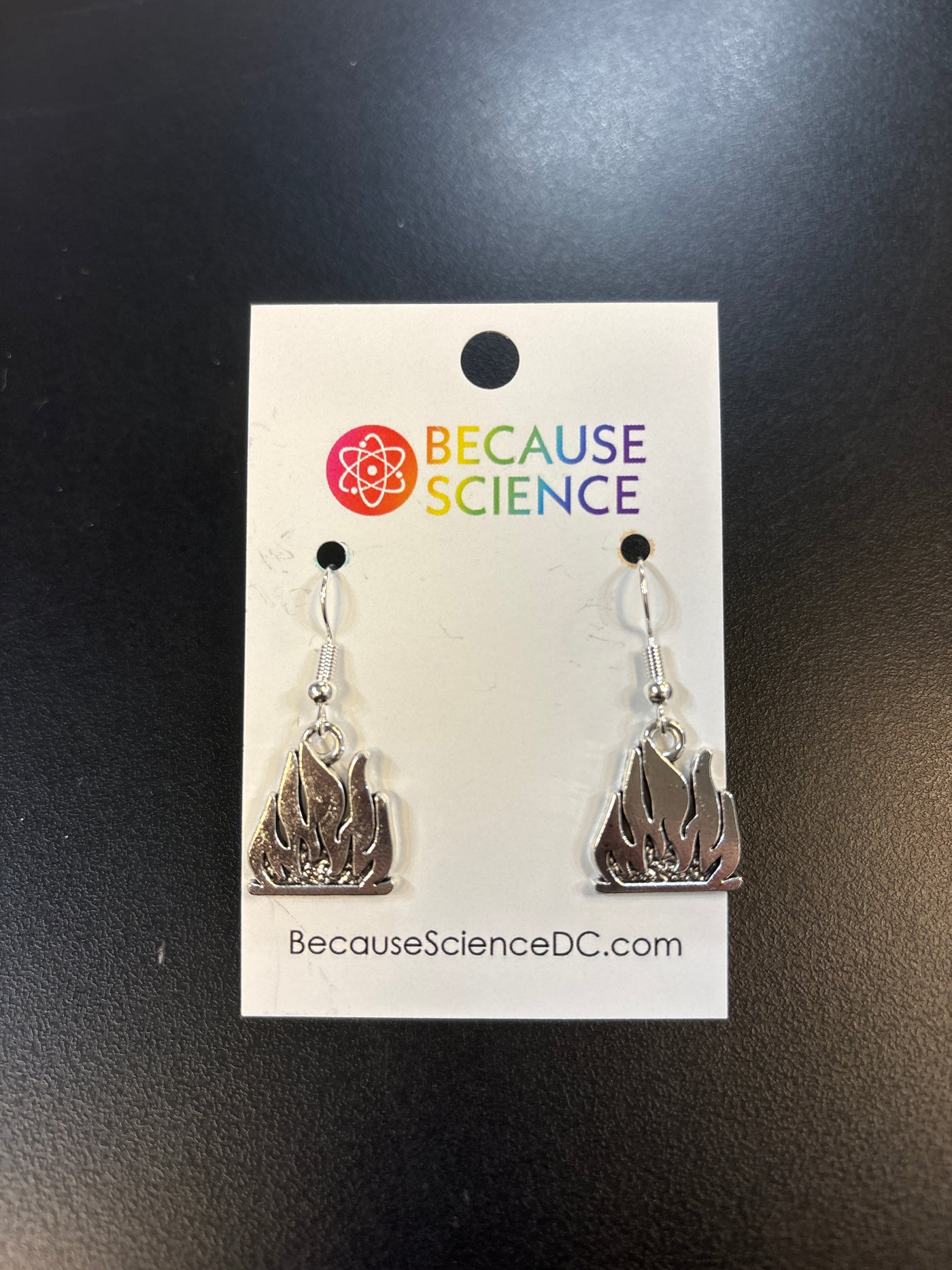 Fire Metal Charm Dangle Earrings