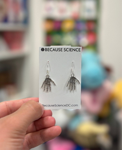 Skeletal Hand Dangle Earrings (small)