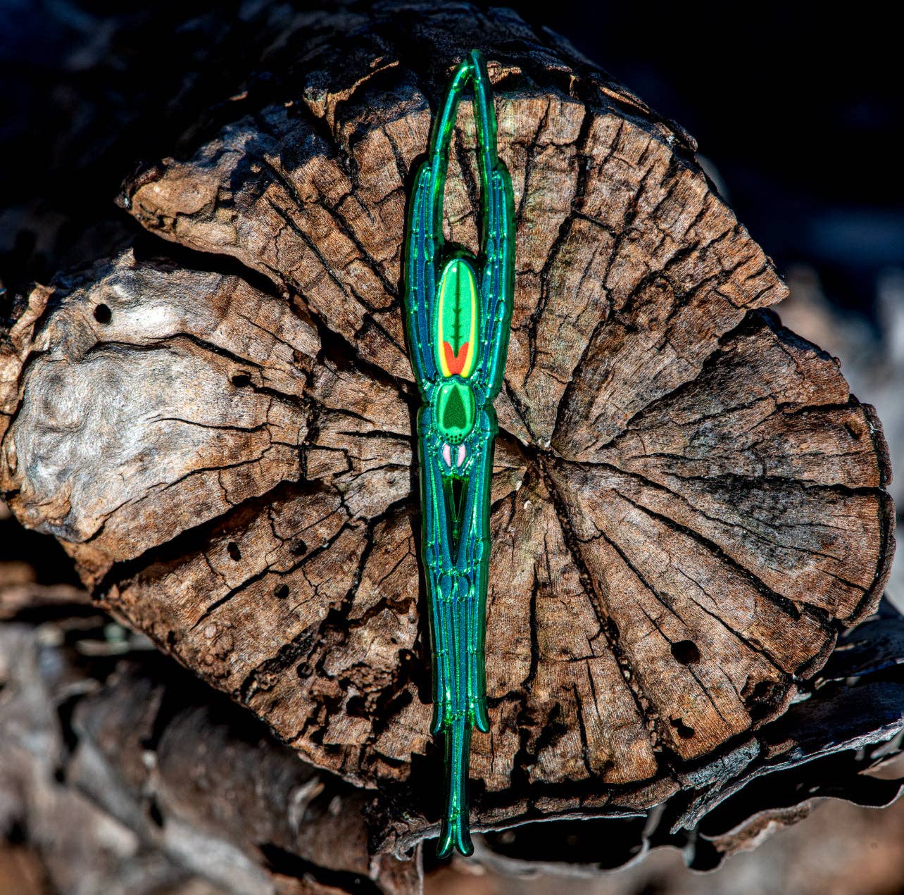 Green Stretch Spider - Enamel Pin
