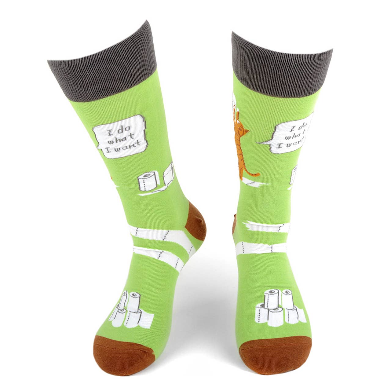 Unisex Covid-19 - Toilet Paper Socks: L/XL