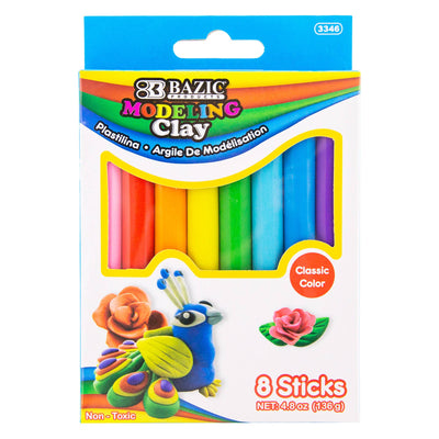 Modeling Clay Sticks 8 Primary Colors (4.8 oz)