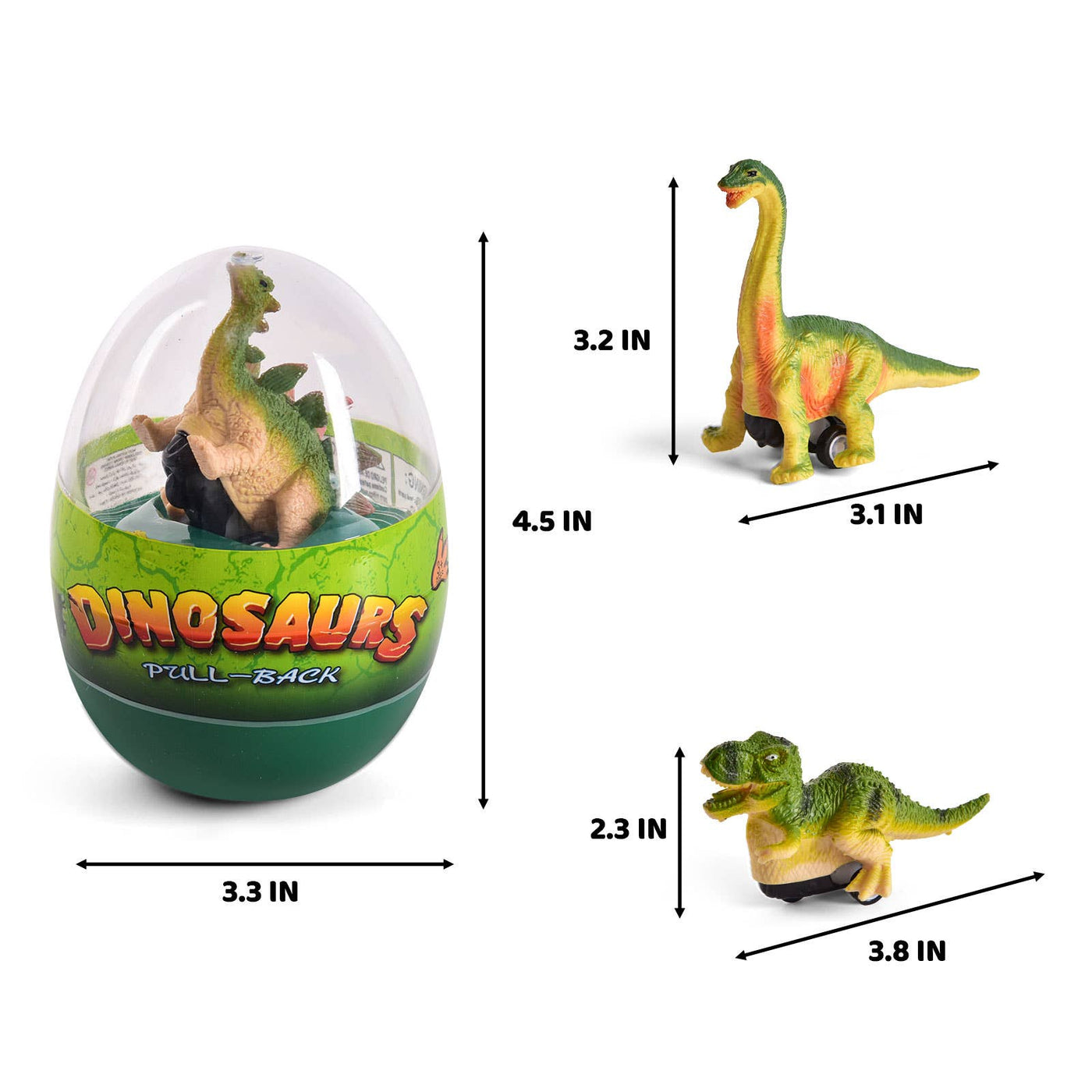 Dinosaur Eggs - Pull-Back Cars