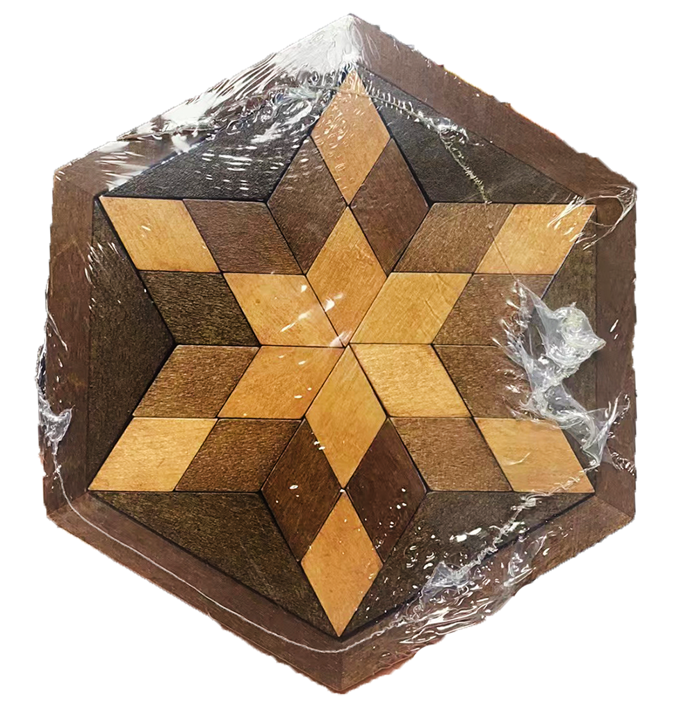 Star Shape Tangram Wooden Puzzle