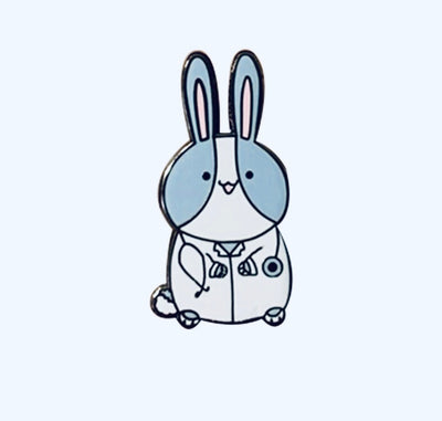 Dr. Rabbit Enamel Enamel Pin