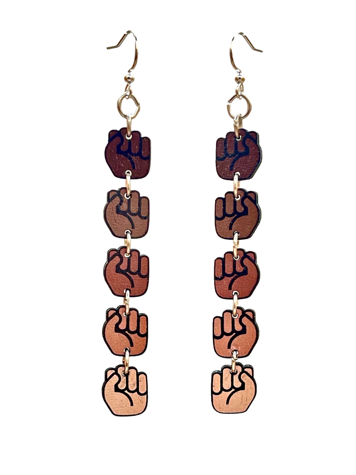 Solidarity Wood Earrings