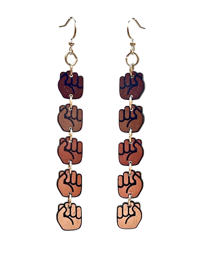 Solidarity Wood Earrings
