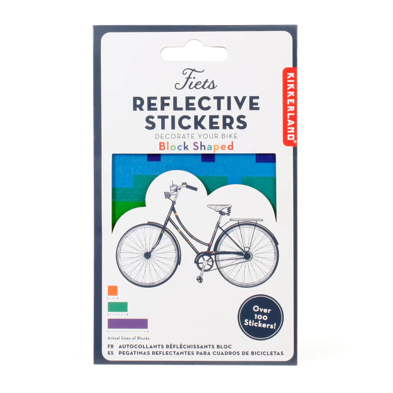 Bike Reflective Rainbow Blocks Stickers