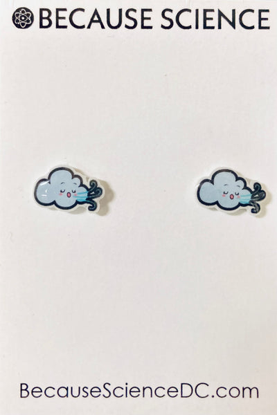 Cloudy - Acrylic Post Earrings