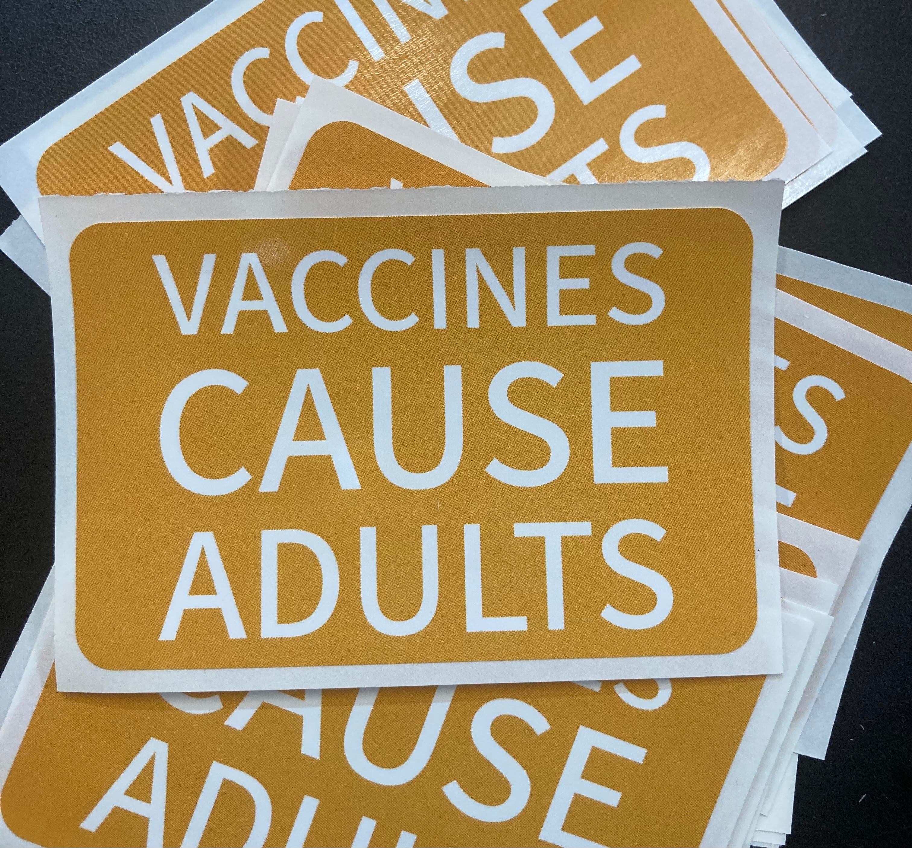 Vaccines Cause Adults - Vinyl Sticker – Because Science