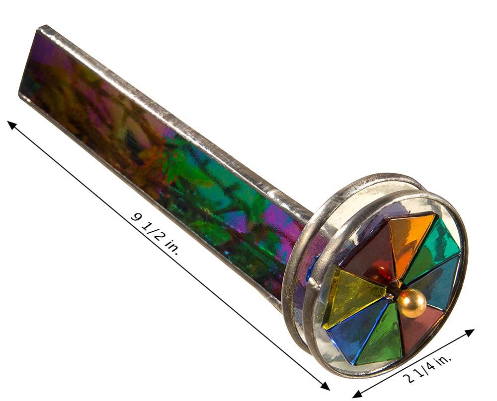 Kaleidoscope Black Stained Glass Iridescent Double