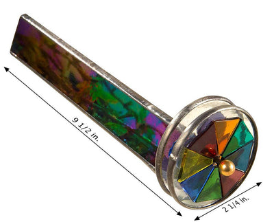 Kaleidoscope Black Stained Glass Iridescent Double