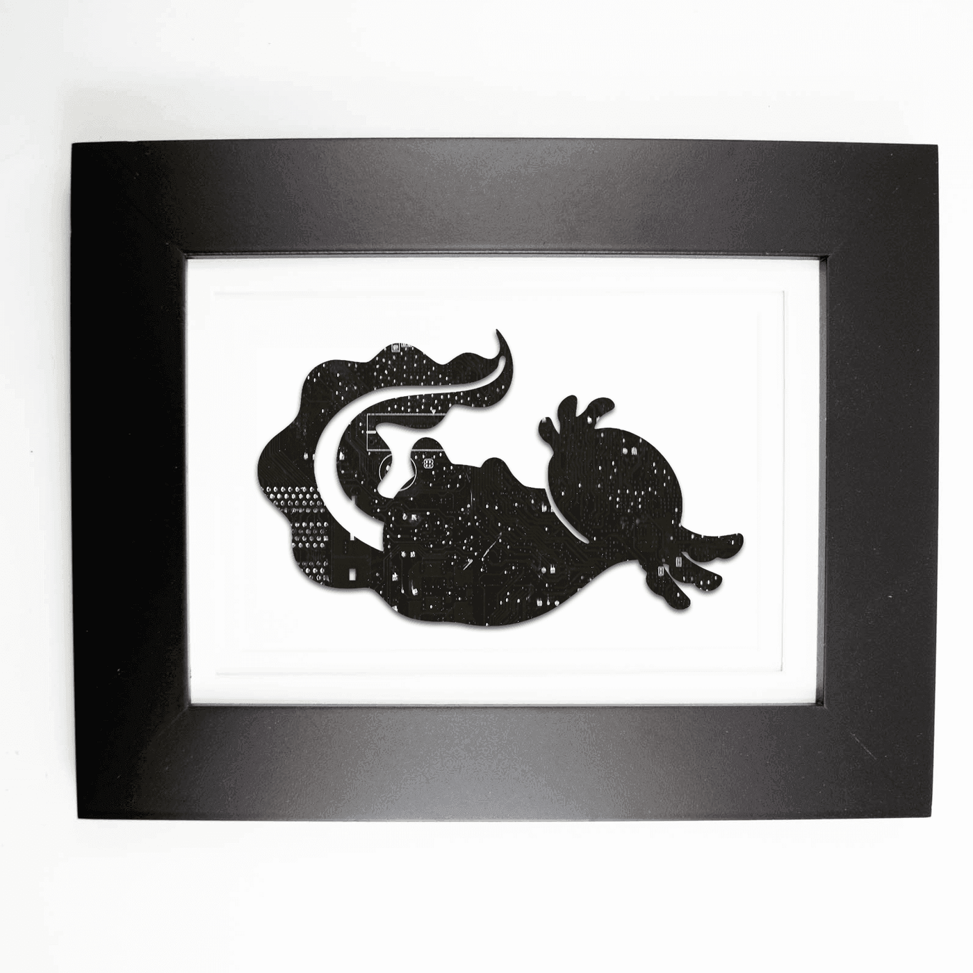 Axolotl Circuit Board Art - 5x7