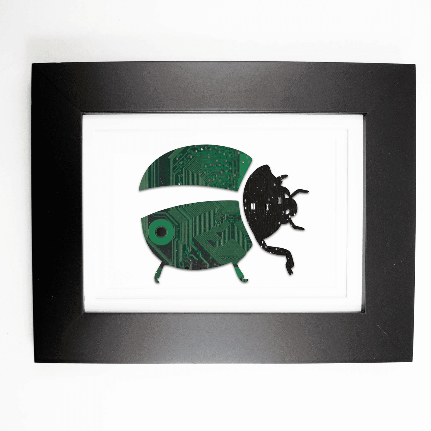 Beetle Circuit Board Art - 5x7
