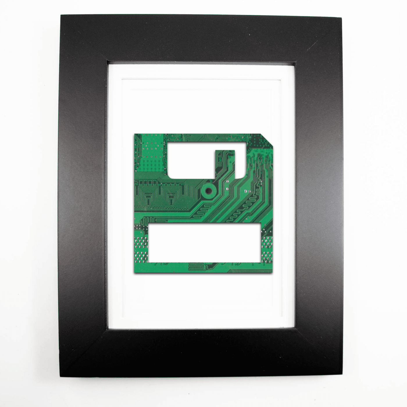 Floppy Disc Circuit Board Art - 5x7