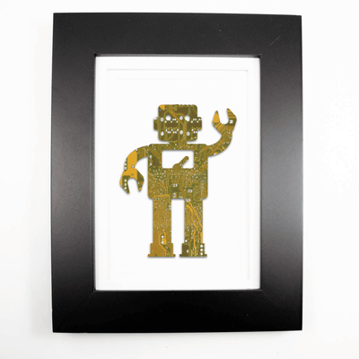 Robot Circuit Board Art - 5x7