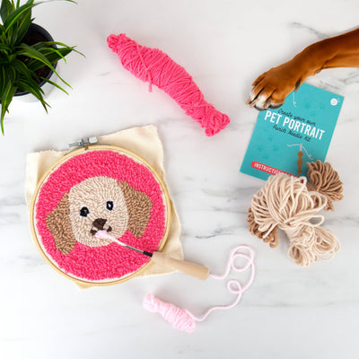 Dog Portrait - DIY Punch Needle
