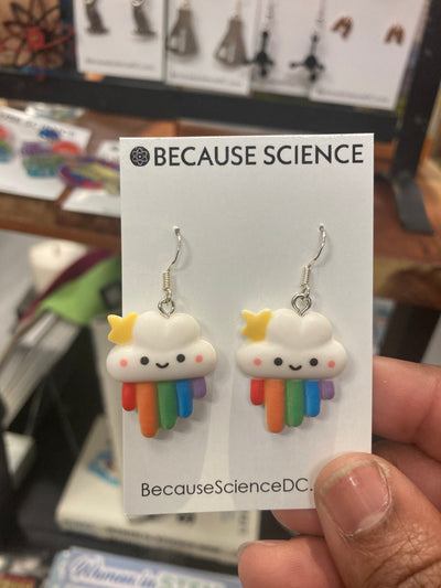 Happy Rainbow Cloud Dangle Earrings