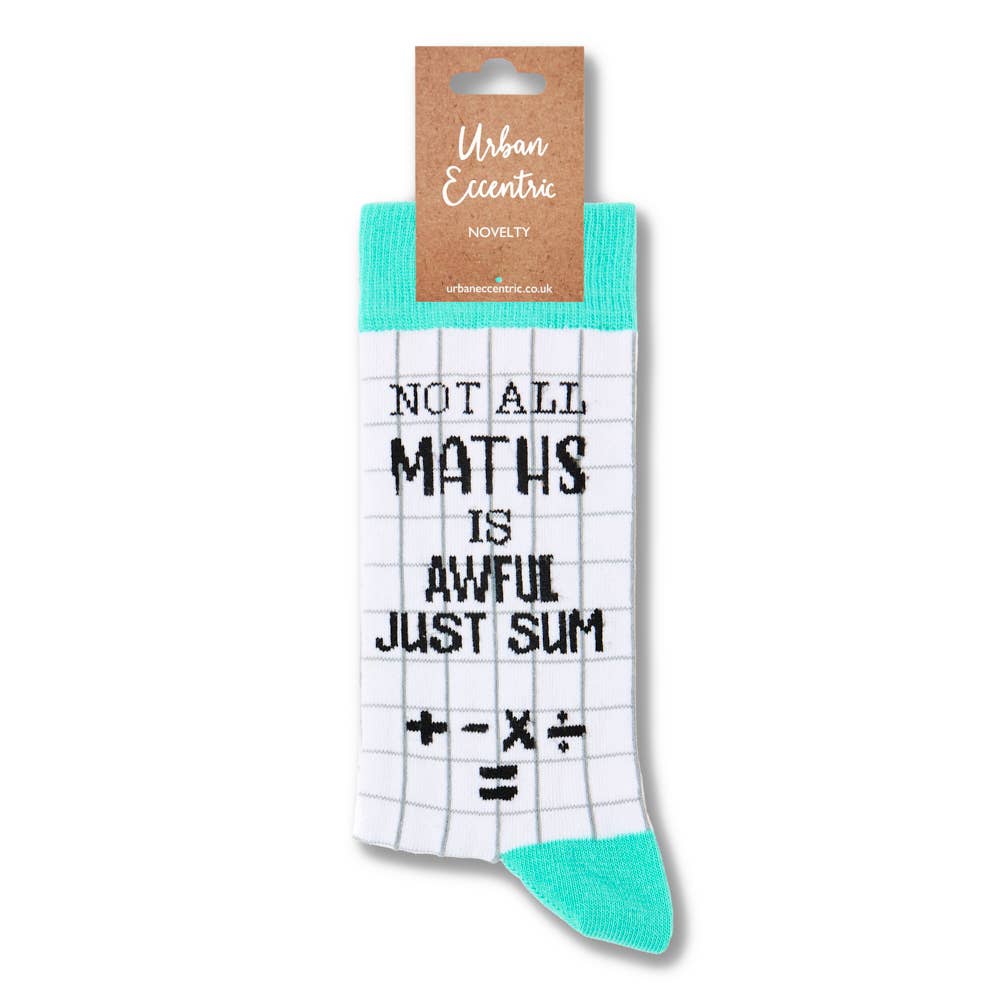 Unisex "Not All Maths Is Awful Just Sum" Socks
