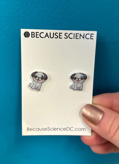 Dog - Acrylic Post Earrings
