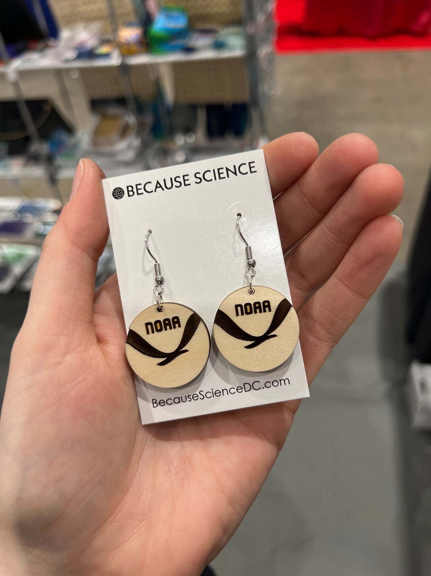 NOAA - Wood Dangle Earrings