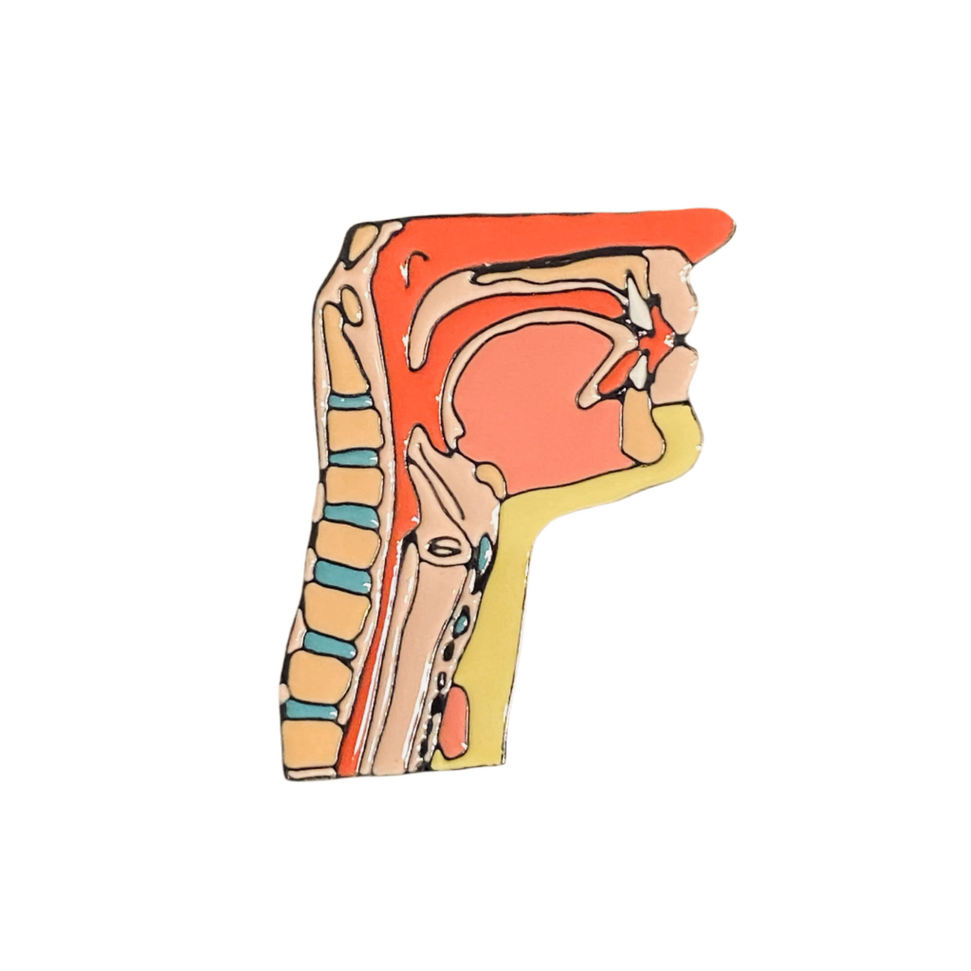 Esophagus and Throat Enamel Pin