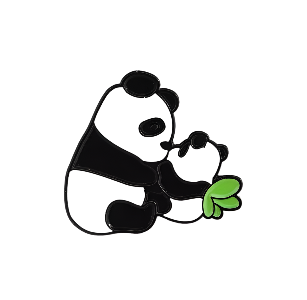 Panda Mommy Baby Enamel Pin