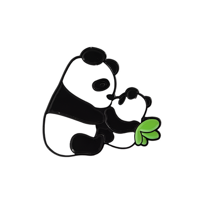 Giant Panda Mommy Baby Enamel Pin