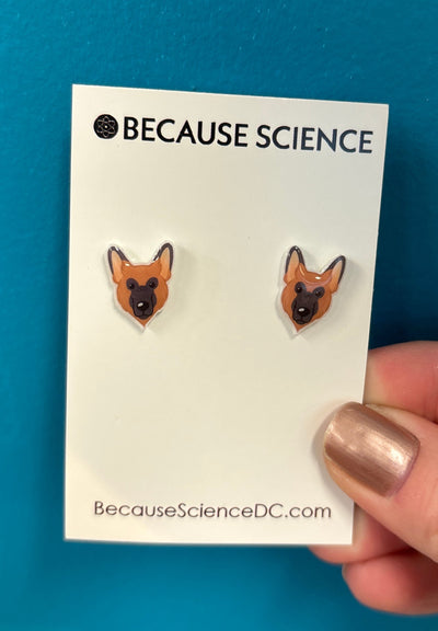 Dog Faces - Acrylic Post Earrings