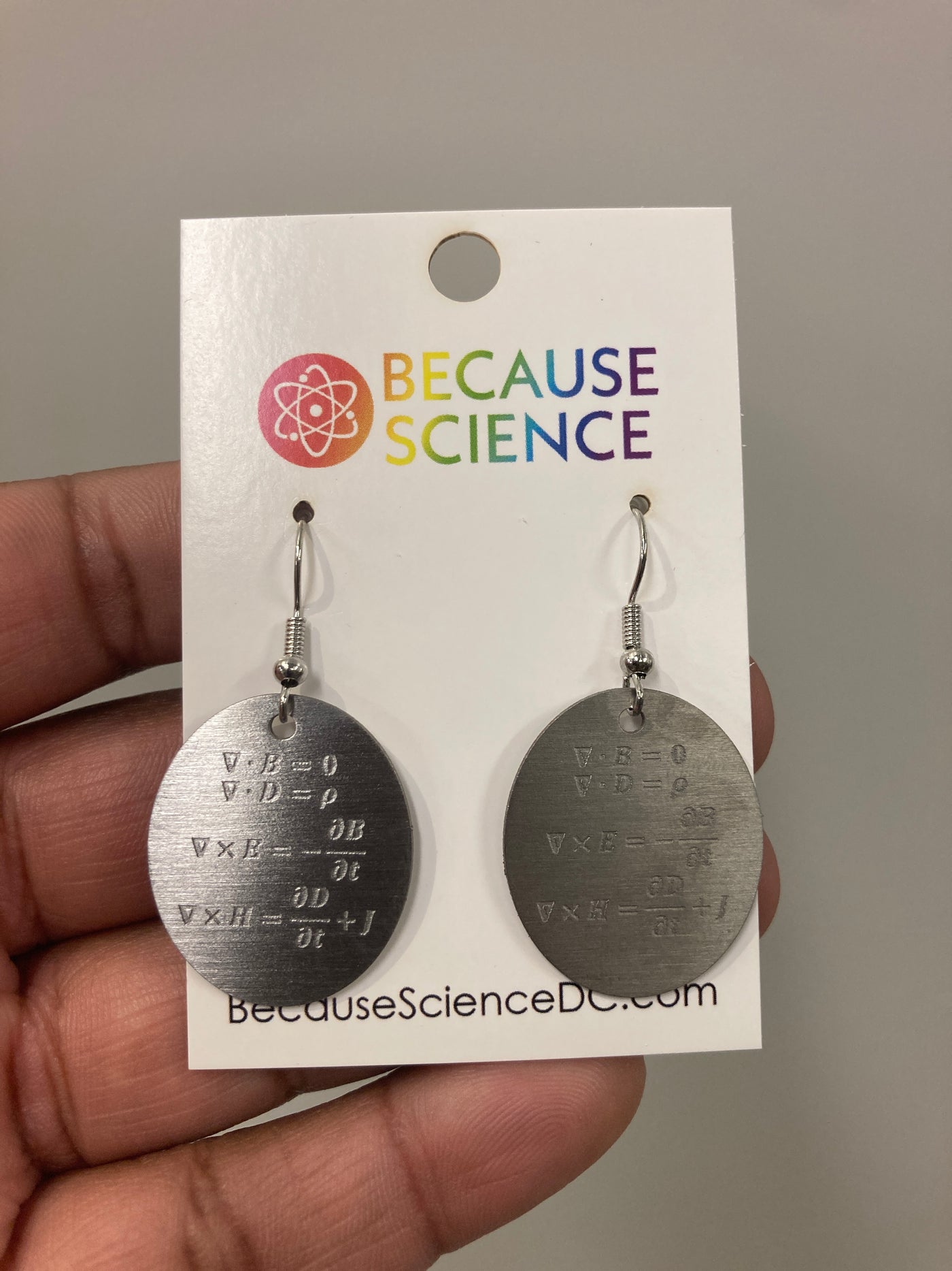 Maxwell's Equations - Steel Dangle Earrings