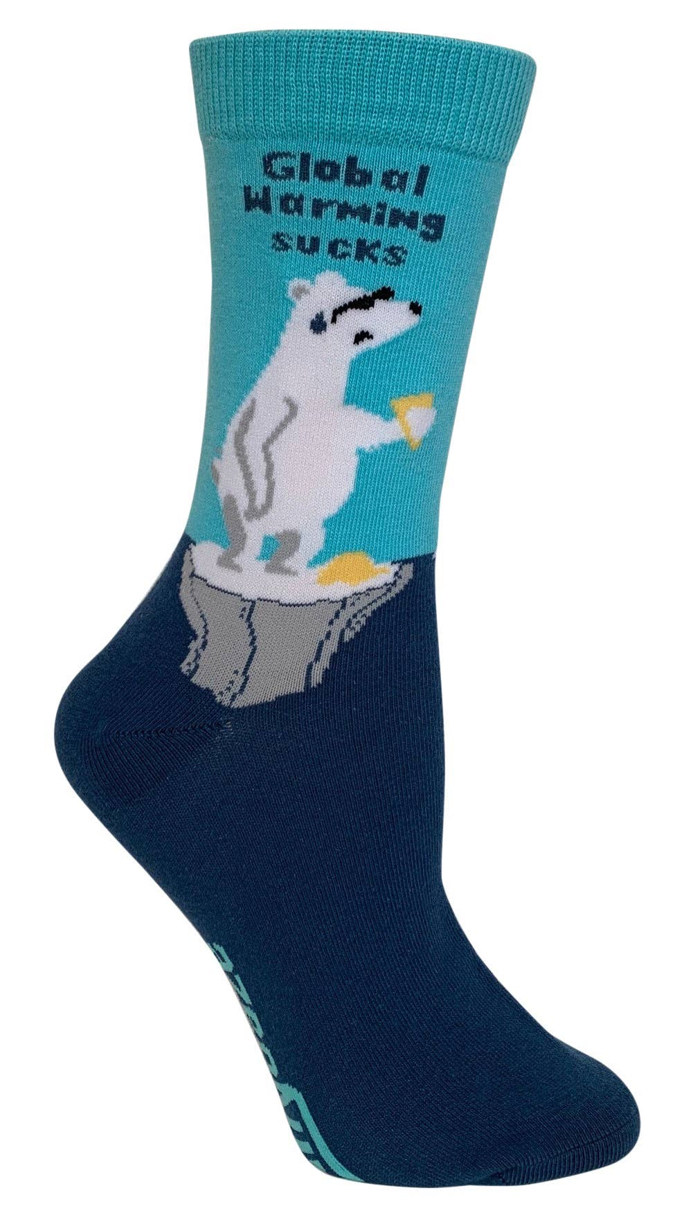 Women's "Global Warming Sucks" Socks