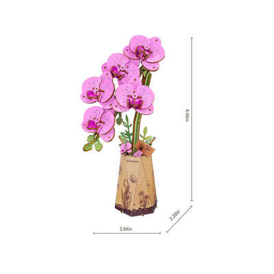 Purple Moth Orchid | 3D Wooden Flower Puzzle