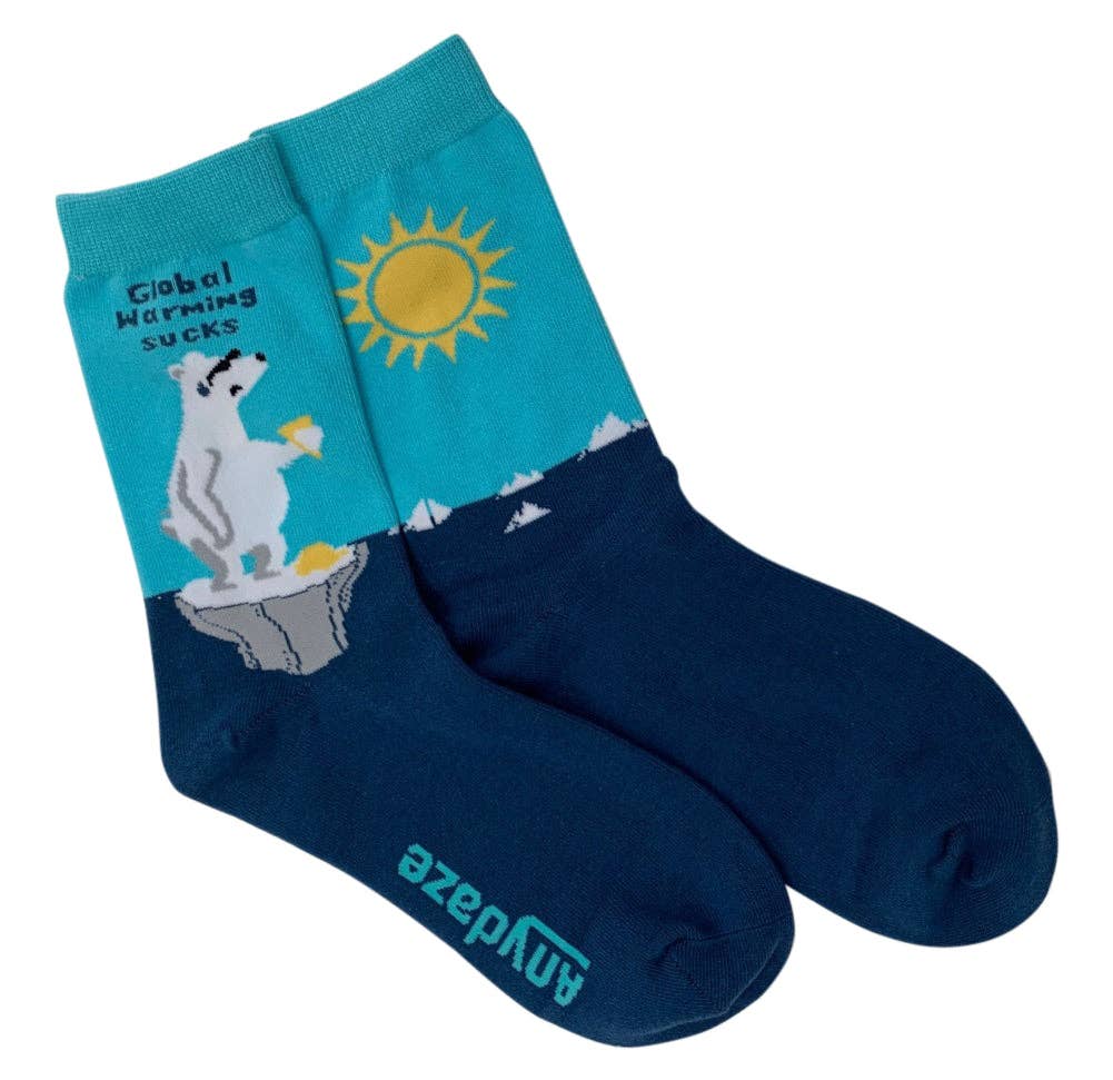 Women's "Global Warming Sucks" Socks