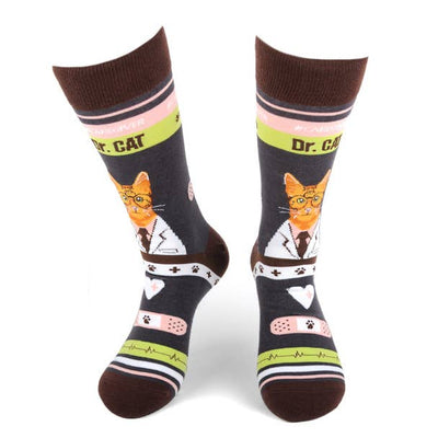 Unisex Dr. Cat Socks: S/M