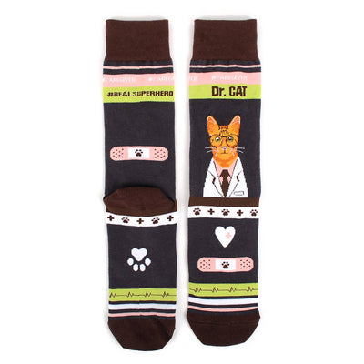 Unisex Dr. Cat Socks: L/XL