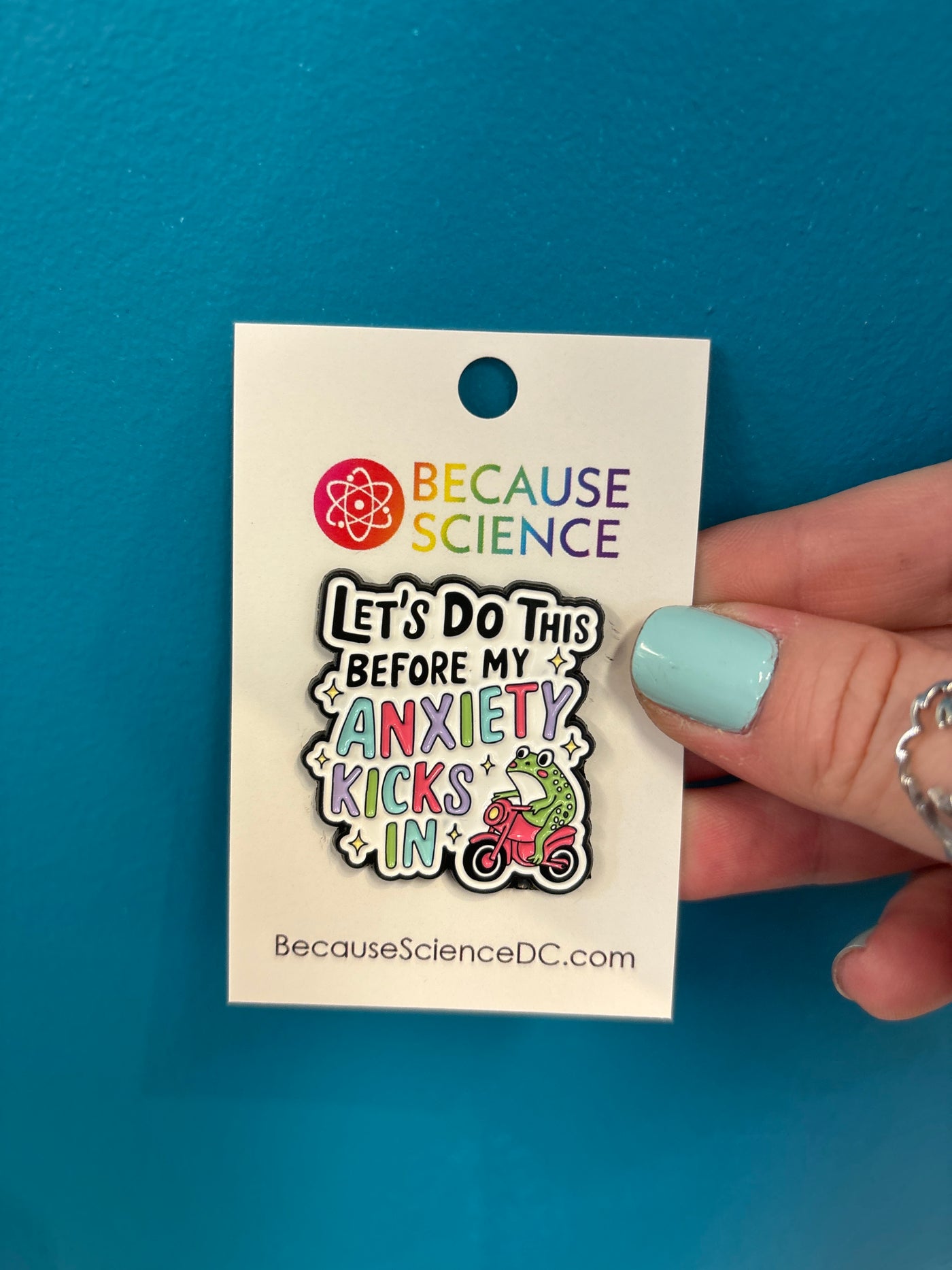 Anxiety Kicks In Enamel Pin