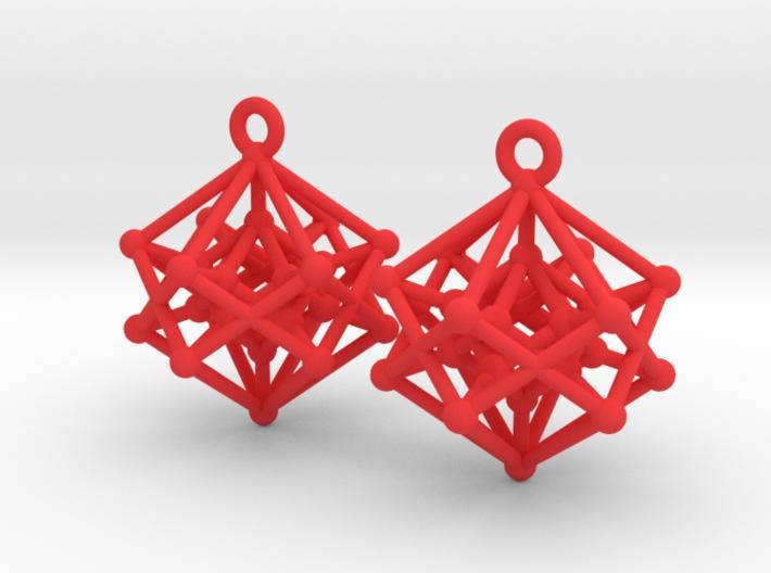 Red Introspection Earrings