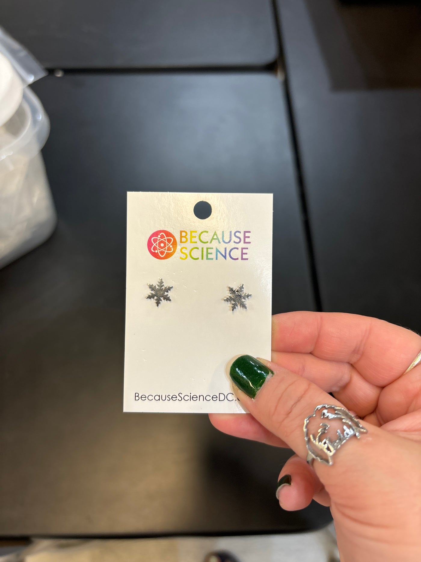 Snowflake Post Earrings (metal)