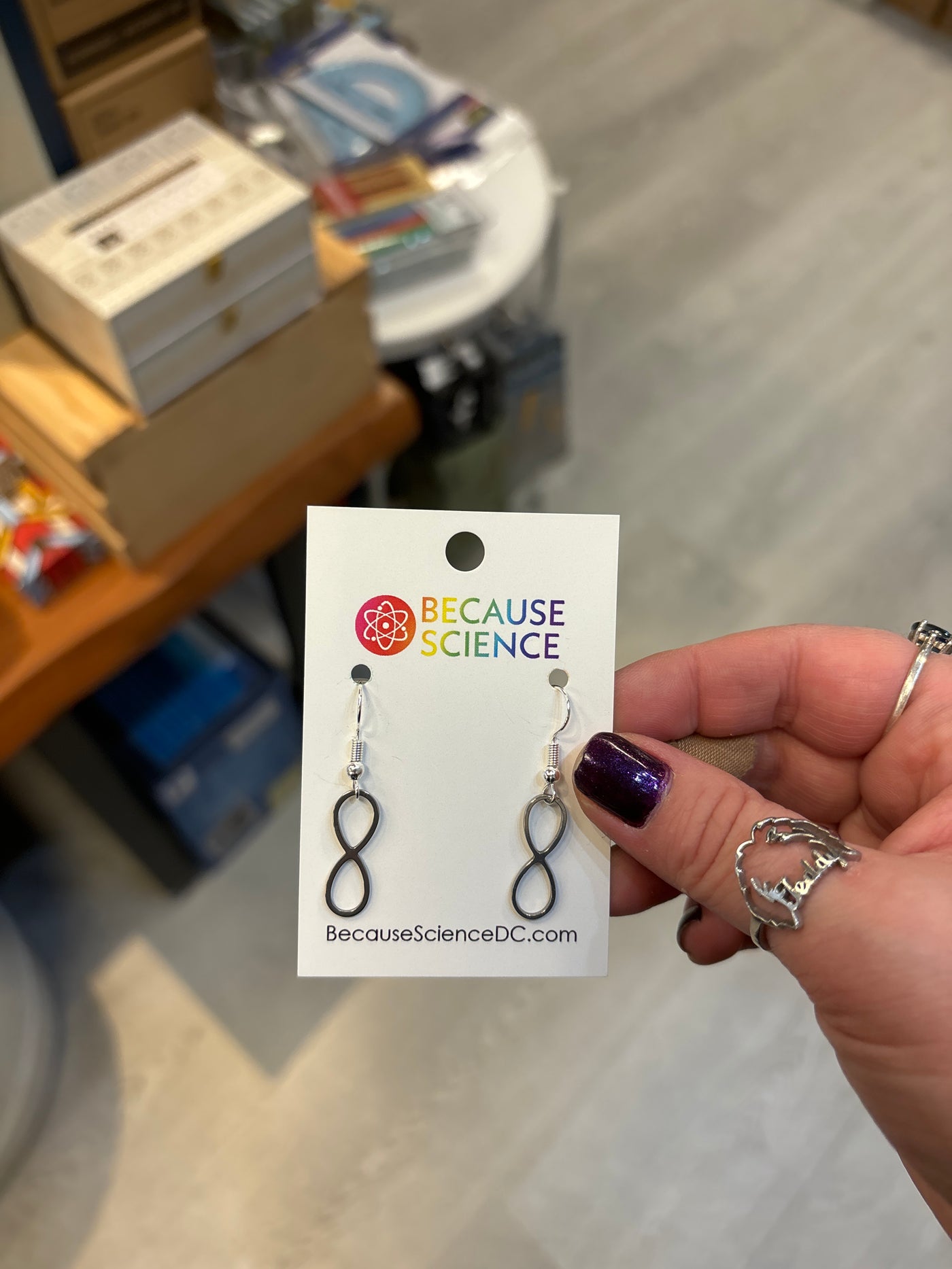 Infiniti Metal Dangle Earrings