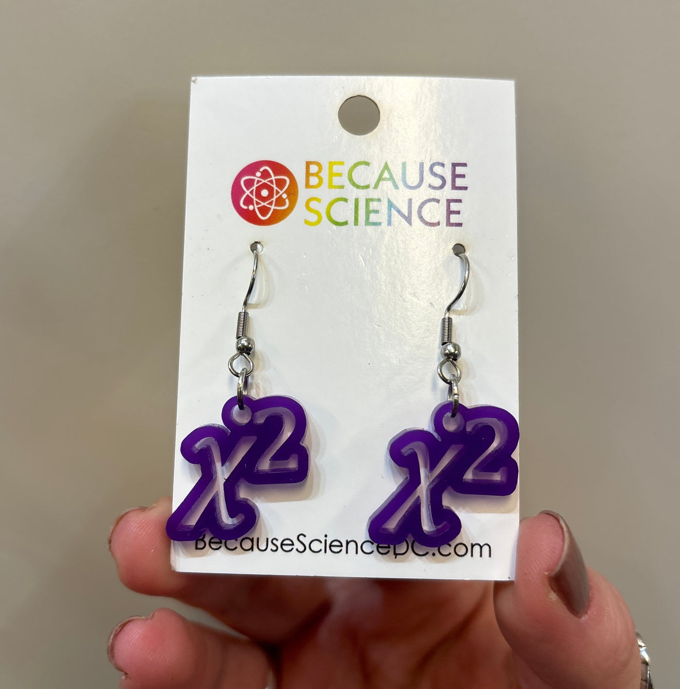 Chi Squared - Acrylic Dangle Earrings