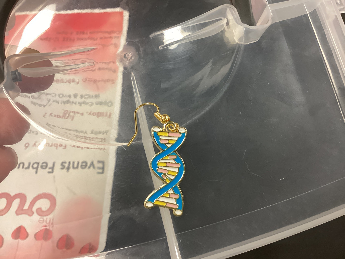 Colorful DNA Enamel Dangle Earrings